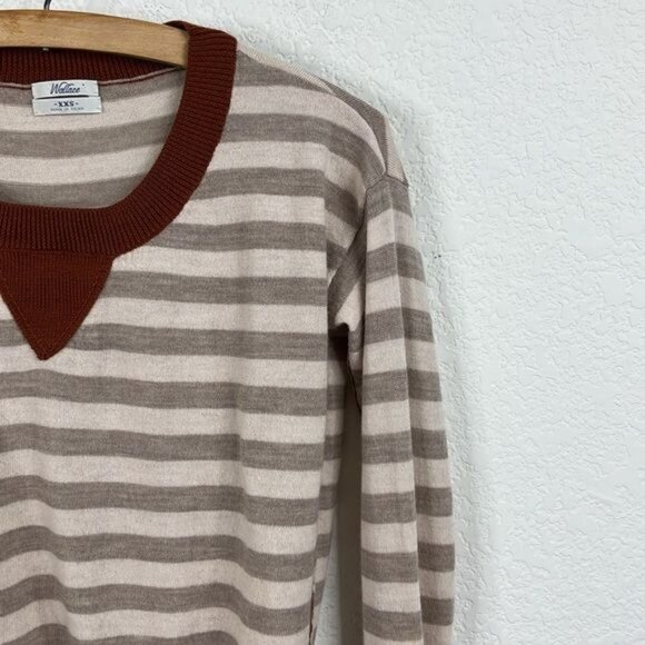 Madewell Striped Wallace Merino Wool Crew Neck Sweater - Picture 2 of 8